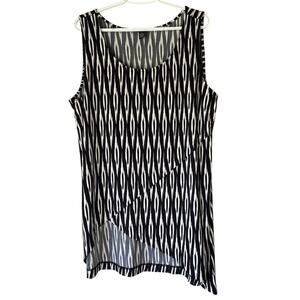 Alfani Black / White / Navy Tank Top Size XL